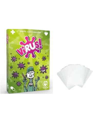 Juego de cartas- Virus! + 100 fundas - Tranjis Games